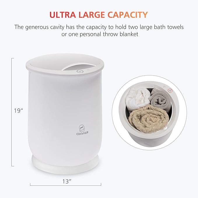COMFIER Hot Towel Warmers for Bathroom, Gifts for Dad,Mom,Him,Her, Large Towel Warmer, Hot Towels in 10 Minutes, Auto Shut Off, Fits up to 2 Oversize Towels, Bathrobes, Blanket