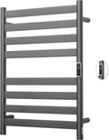 Heated Wall Mounted Electric Towel Warmer Rack,Timer & Temperature Control, 8 Bar Stainless Steel Towel Heater for Bathroom (Gunmetal Grey, 8 Bars)