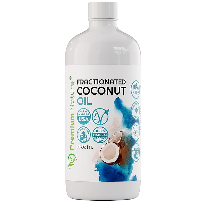 Premium Nature Fractionated Coconut Oil for Skin Moisturizer with Pump Massage Oils Best Carrier for Essential Oils Mixing Body OUL for Dry Skin Moisturizer Natural Oi for Face Hair Body 32 oz
