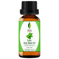 SVA Holy Tulsi Essential Oil – 1/3 Fl Oz – 100% Natural Tulsi Oil - for Diffuser, Hair Care, Face, Skin Care, Aromatherapy, Scalp and Body Massage, Soap and Candle Making