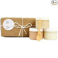Bare Botanics 3 pc Body Scrub Gift Set - Ready to Gift Naturally Scented Sea Salt Scrub Made in Madison, WI - Formulated w/Skin Loving Moisturizers - Vegan, Cruelty Free Exfoliator w/a Cute Spoon