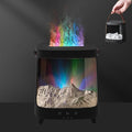 Essential Oil Diffuser, Upgraded Portable Aurora Flame Aromatherapy Scent Aroma Diffusers, 200ml Ultrasonic Cool Mist Humidifiers, Timer & Auto-Off for Home, Room