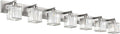 Aipsun Brushed Nickel Bathroom Light Fixtures Crystal Vanity Lighting Fixture Modern Bathroom Vanity Light 7 Light (Exclude Bulb)
