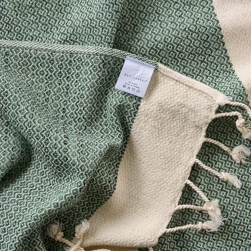 BAY LAUREL Turkish Hand Towel – Pack of 2 | Soft & Absorbent Decorative Towels for Bathroom, Hand, Face, Hair, Gym, Yoga, SPA, Kitchen & Tea | Boho Decor (Army Green, Diamond 15x26 Inches (Set of 2) - Image 6