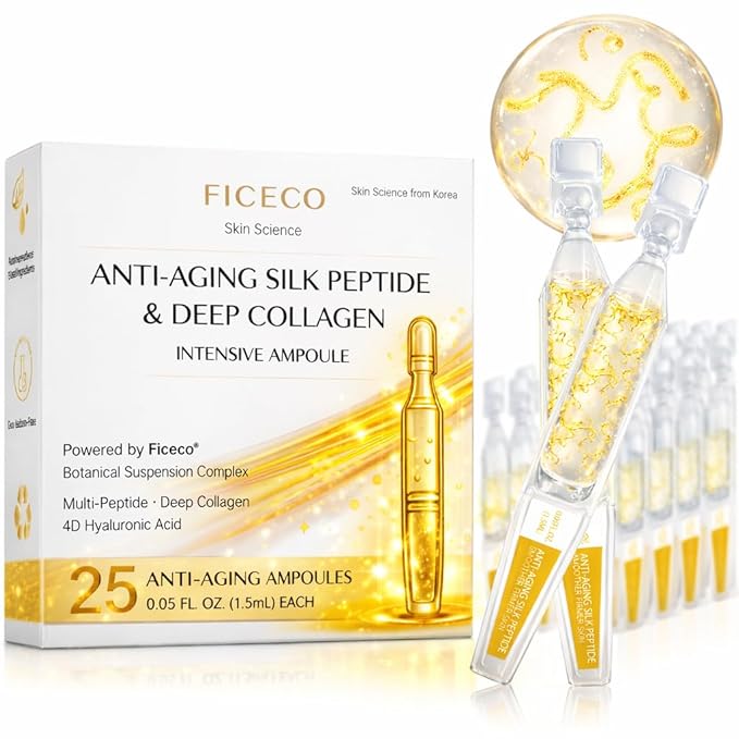 NAD+ Silk Peptides Serum for Face | Anti-Aging Facial Serum 85% Multi-Peptide Complex, Deep Collagen, Niacinamide and 4D Hyaluronic Acid for Wrinkles, Fine Lines & Radiance 25 Pcs