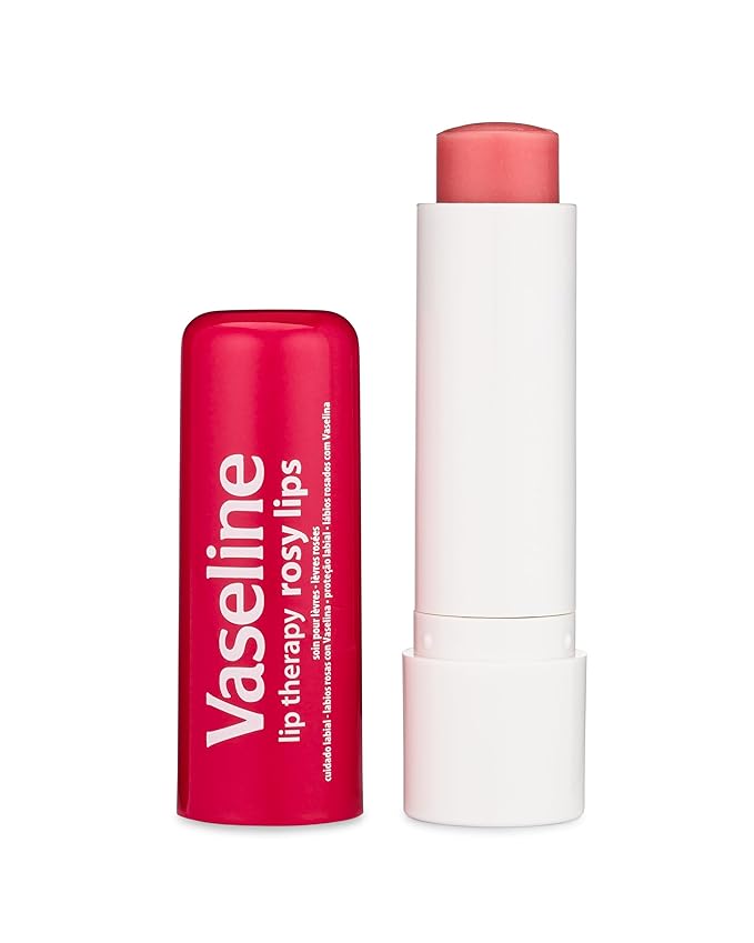 Vaseline Lip Rosy, Fast-Acting Nourishment, Ideal for Chapped, Dry, Cracked, or Damaged Lips, Lip Balm,12 Sticks, 1 Box (Pack of 6)