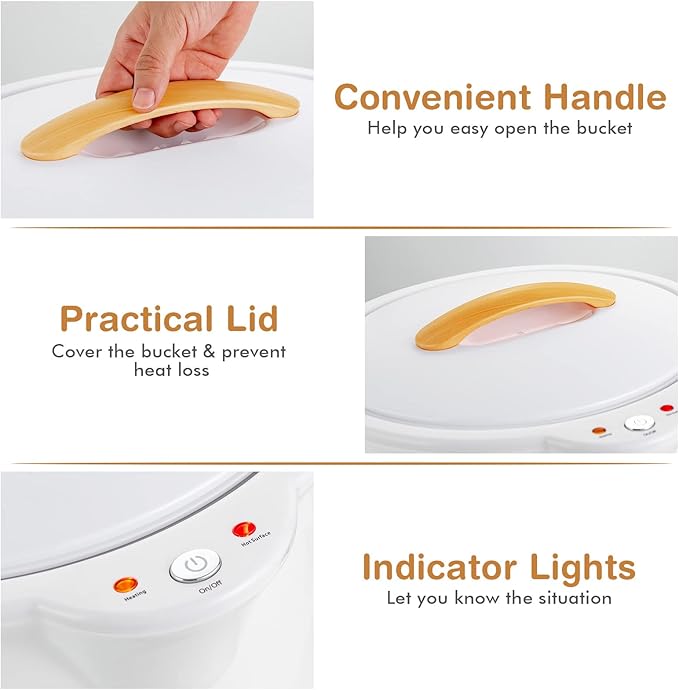 COSTWAY Bucket Style Towel Warmer,Fragrance Holder, Fits up to Two 40” x 70” Oversized Towels, Bathrobes, Blankets, Auto Shut Off, Luxury Towel Warmer for Bathroom, Spa
