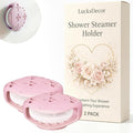 Shower Steamer Tray & Holder with Suction Cup – Non-Slip Silicone Molds for Aromatherapy Shower Steamers (2, Pink)