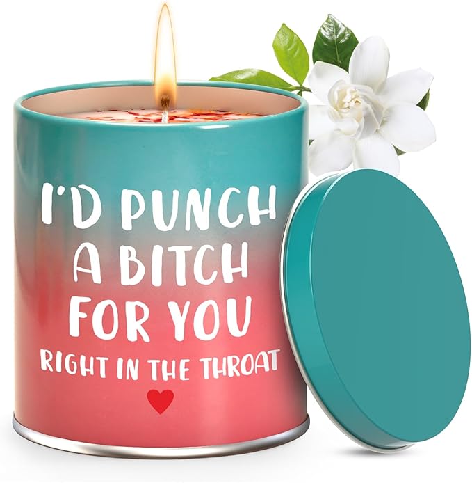 Hocis Scented Candle Gifts for Mom, Women, Sisters, Girlfriend, Christmas, Birthday, Valentine's Day, Funny Gifts, Modern Floral Gardenia Scent