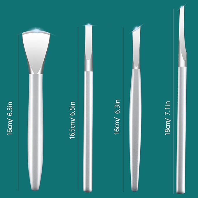 Ingrown Toenail Removal Kit, Pedicure Tools Kit Professional Knife Set Stainless Steel Ingrown Toenail Tool Foot Care Tools Nail Cuticle Remover (4 Pcs Set)