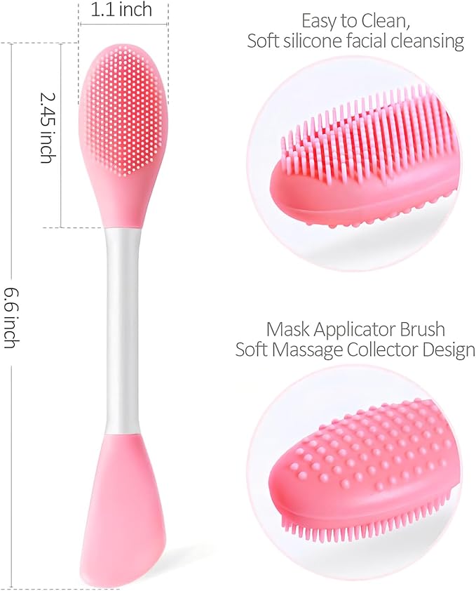 Facial Cleansing Brush,Pore Cleaning Brush Silicone for Skincare(2Pcs)