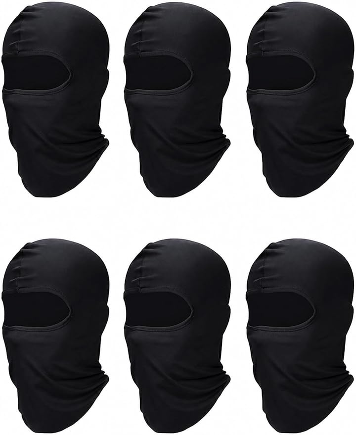 SATINIOR 6 Pcs Ski Mask Cover Balaclava Full Face Mask Summer Face Cover UV Windproof Balaclava for Men Women Outdoor Sports