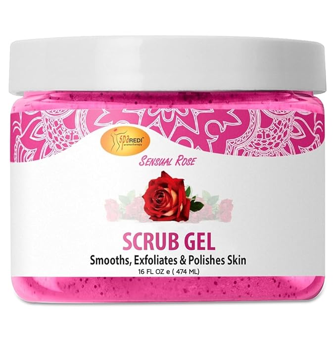 SPA REDI Exfoliating Scrub Gel – Dual-Action Pedicure Treatment for Callus Removal & Hydration, The One-Step Pedi Transformation for a 'Wow' Transformation Without Irritation 16 Oz