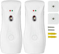 Automatic Air Freshener Dispensers (2-Pack) Timing Aromatherapy Diffuser for Bathroom, Office, Commercial & Home, Wall Mounted or Freestanding, White