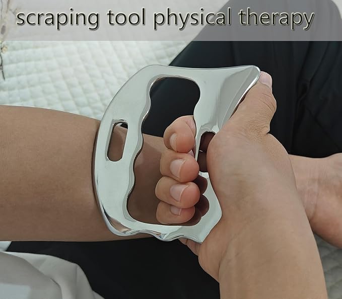 Muscle Scraper Tool Set, Stainless Steel IASTM Kit for Fascia Release, Scar Tissue Massage, Scraping Tool Physical Therapy(3 pcs)