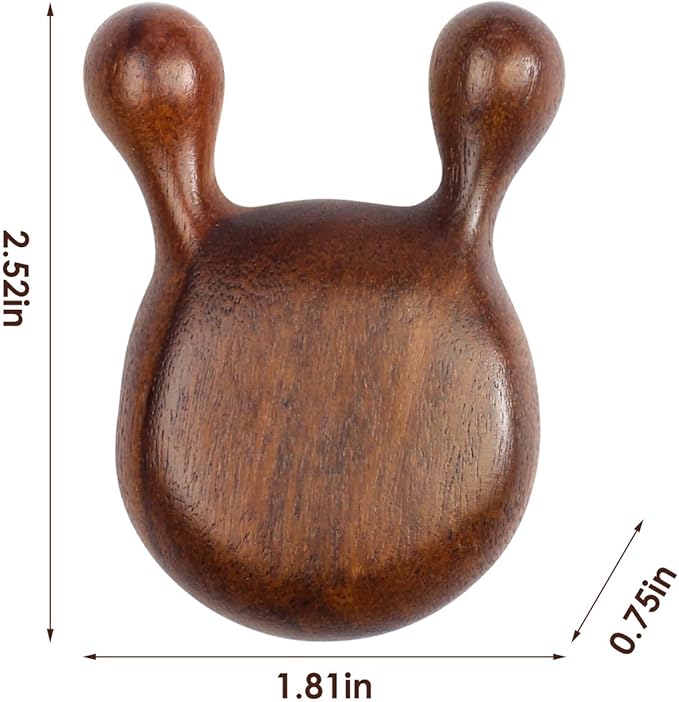 Gua Sha Massager for Face, Natural Sandalwood Wooden Guasha Scraping Massage Tool for Face, Eye Neck Body Muscle Relaxing Prevents Wrinkles