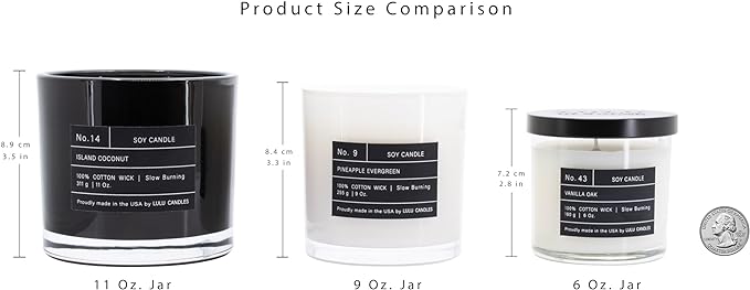 Lulu Candles | Amber, Rose & Sheer Musk | Luxury Scented Soy Jar Candle | Hand Poured in The USA | Highly Scented & Long Lasting- 6 Oz.