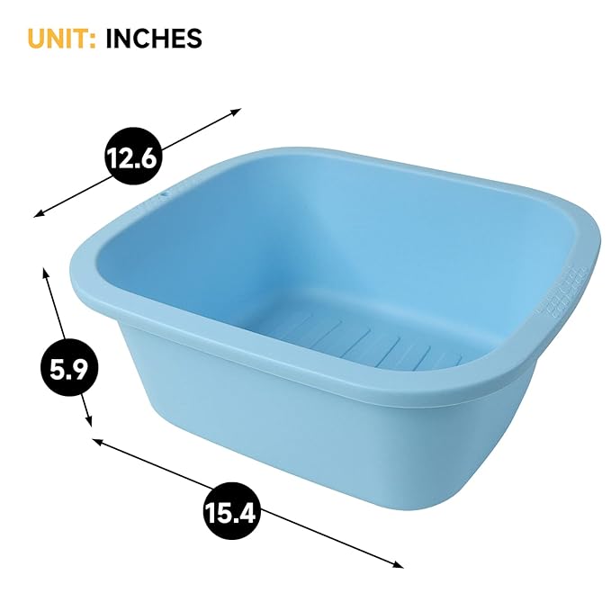 HOMELEX Foot Soaking Bath Basin, Large Size Feet Massager Tub, at Home Spa Pedicure Treatment, 2 Pack Green&Blue