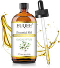 EUQEE Eucalyptus Essential Oil 118ml Pure Eucalyptus Oil with Glass Dropper for Aromatherapy, Diffuser, Soap & Candle Making - 4Fl.Oz
