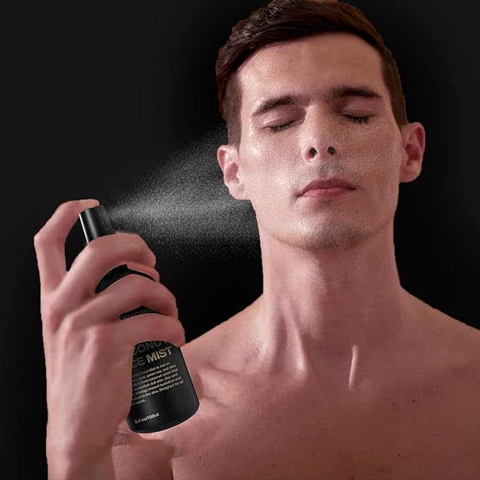 Gentlehomme - Coconut Face Mist - Men’s Facial Spray - with Hyaluronic Acid, Aloe Vera & Green Tea - Refresh, Moisturize & Hydrate - Use Day & Night - Safe for All Skin Types - Vegan - 3.4oz - 3 Pack