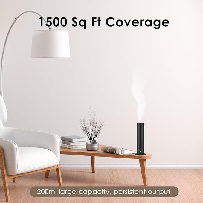 Waterless Scent Essential Oil Diffuser for Hotel,Whole House,Large Room, Office，Home，200ML Large Capacity, Covering 1500 Square feet (XL)