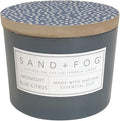 Sand + Fog Scented Candle - Midnight Blue Citrus – Additional Scents and Sizes – 100% Cotton Lead-Free Wick - Luxury Air Freshening Jar Candles - Perfect Home Decor – 12oz