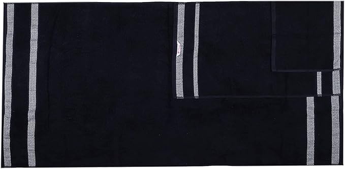 CASA COPENHAGEN Solitaire 6Pcs 100% Egyptian Cotton Large Designer Towels Gift Set- Pine Grey, 600GSM, 2Bath 2Hand 2Washcloths, Bath Towels for Bathroom Set for Women & Men