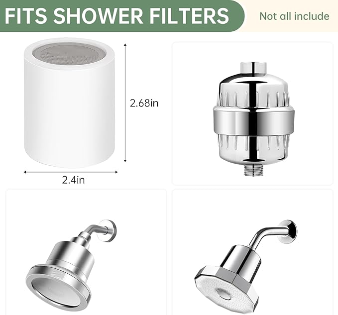 Universal Shower Filter Replacement Cartridge, 4 Pack 20 Stage Shower Head Filter for Hard Water, Microporous Pressurization High output Water Filter Compatible Similar Design, 10000 Gallons 3 Month