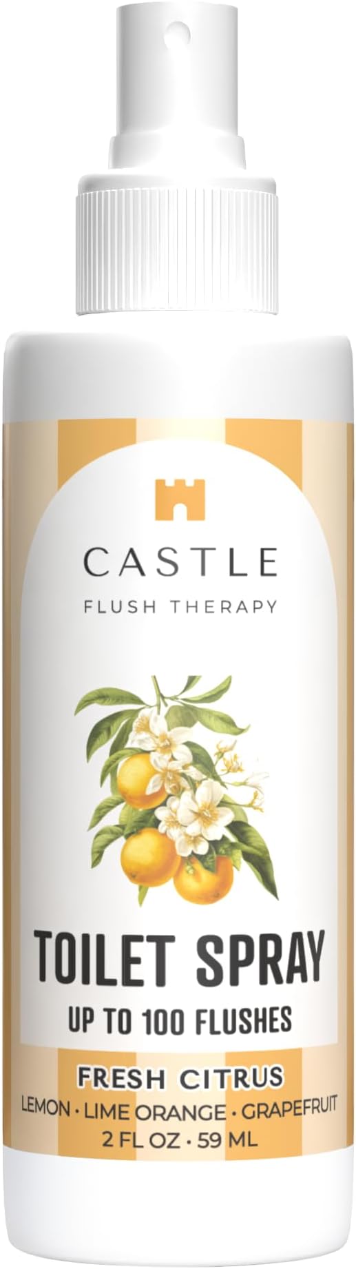 Castle Flush Therapy Toilet Spray for Poop Morning Dew Flush Therapy 2oz Made in USA- Poop Spray for Toilet Freshener Odor Block Flush Safe Oil Scent Fresh Bathroom Home Travel Family Daily Use
