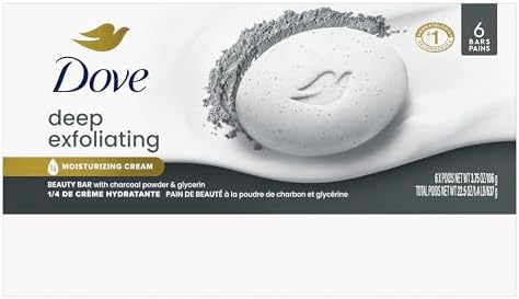 Dove Deep Exfoliating Beauty Bar Soap , Charcoal Powder, I 6 Count 3.75 oz - Image 2