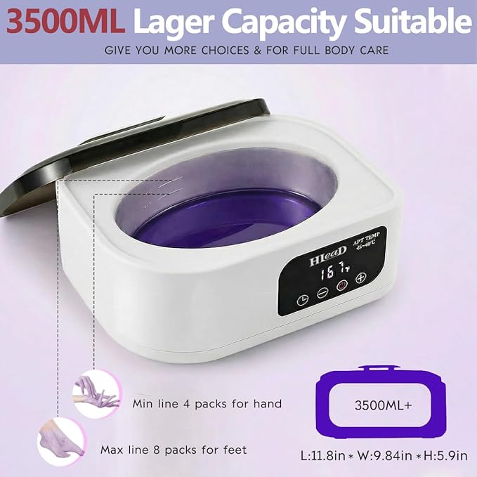 Paraffin Wax Machine for Hand and Feet，Touchscreen Paraffin Wax Warmer with Wax Moisturizing Paraffin Spa Wax Bath Kit, Large Capacity at Home for Smooth and Soft Skin