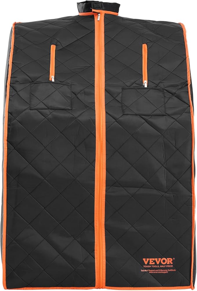 VEVOR Infrared 1050W Portable Sauna Tent Personal Sauna Kit for Home Spa, Detoxify & Soothing Heated Body Therapy, Time & Temperature Remote Control with Chair & Floor Mat, 2.2’x 2.6’x 3.2’