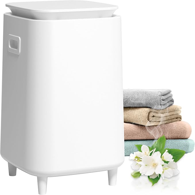 Large Towel Warmer for Bathroom, Unlimited Heating Heated Towel Warmers Bucket, Bath Blanket Warmers for SPA, Auto Shut Off, Fits Up to Two 40"X70" Oversized Towels, Bathrobes, Ideal Gifts -White
