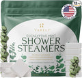 Yareli Eucalyptus Mint Shower Steamers Aromatherapy – Potent Essential Oils, Slow-Dissolve Tablets for Daily Shower Self-Care – Dye-Free, Made in USA – 12 Pack