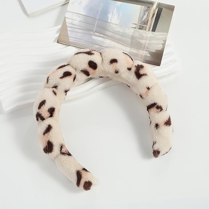 Spa Headbands for Washing Face Makeup Skin Care Women Bubble Facial Beauty Headbands Puffy Shower Towel Band Hairband