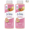 St. Ives Exfoliating Body Wash, Pink Lemon & Mandarin Orange 2-Pack – Made with 100% Natural Exfoliants for Glowing Skin, 16 Oz Ea