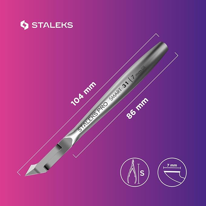 Staleks Pro SMART 31 Cuticle Nippers – 7mm Blade Cuticle Trimmer – Sharp & Durable Stainless Steel – Professional Manicure Tool