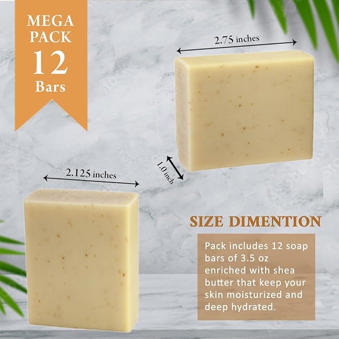 Simple Scents Australia Almond Scented Natural Soap Bars (5 Bars), 3.5oz Moisturizing French Triple Milled Soap Bars Enriched with Shea Butter - Pure Plant Oil Bath & Body
