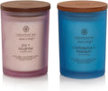 Chesapeake Bay Candle Medium Jar Candles | Joy + Laughter (Cranberry Dahlia) and Confidence + Freedom (Oak Moss Amber) 2 Count Home Décor