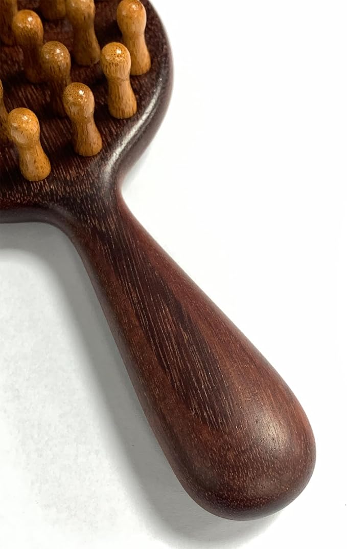 Shaped Wooden Scalp Massager, Multi - Functional Head Massage Tool & Head Ergonomic Scalp Comb Ideal for Men & Women’s Daily Hair Care Routine
