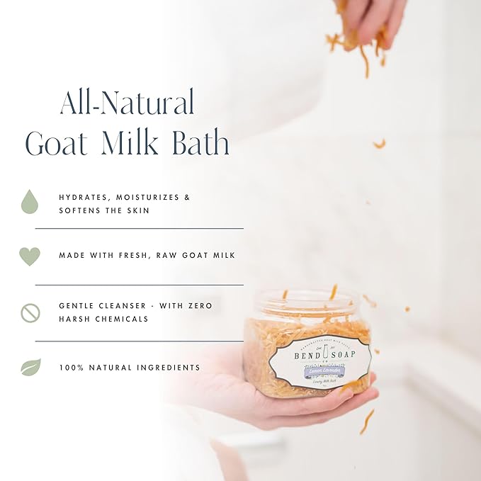 Eucalyptus Spearmint Milk Bath, 100% Natural Ingredients, Gentle Cleanser, Hydrates Moisturize and Softens The Skin, Handcrafted Goat Milk Soap Bubble Bath, Essential Oil, 2 lbs - by Bend Soap