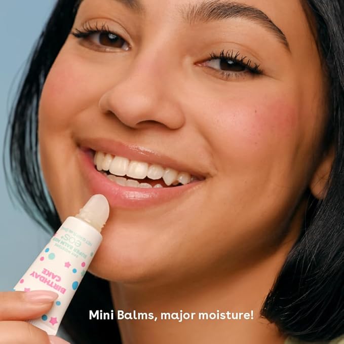 eos 24H Moisture Super Balm Minis- Crème de la Crème,Limited-Edition Lip Mask,Lip Mask,Made for Sensitive Skin,Shea Butter,Variety Pack,0.169 fl oz,3 Count (Pack of 2)