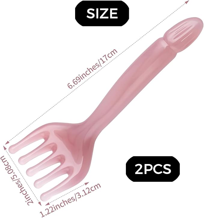 2Pcs Pink Head Massager Scalp Tool, Gua Sha Scalp Massager & Comb for Hair Growth, Relaxation and Stress Relief, Perfect Mother's Day Gifts for Women