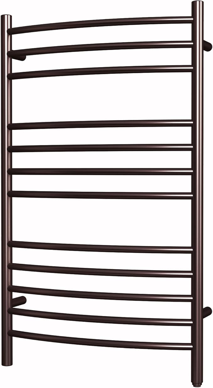 HEATGENE Towel Warmer Venetian Bronze, Electric Hot Towel Rails, Wall-Mounted Large 12 Bars Warming Towel Racks, Plug-in/Hardwired Heated Towel Rails