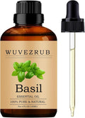 Basil Essential Oils, 120ML Pure and Natural Essential Oil for Aromatherapy Diffuser - Basil /4 Fl Oz
