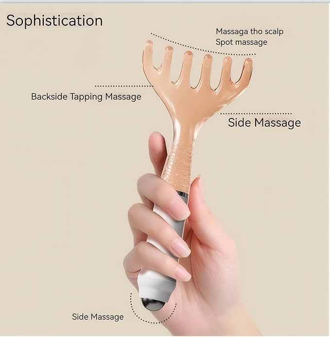 Scalp Massager & Gua Sha Tool Set - Manual Head Massager, Massage Comb for Relaxation & Stress Relief (Pink & Purple)
