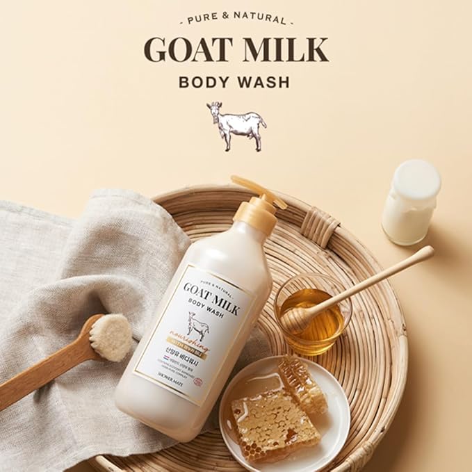 SHOWERMATE Goat Milk Body Wash Manuka Honey 27 fl oz / 800 ml (1 Pack)