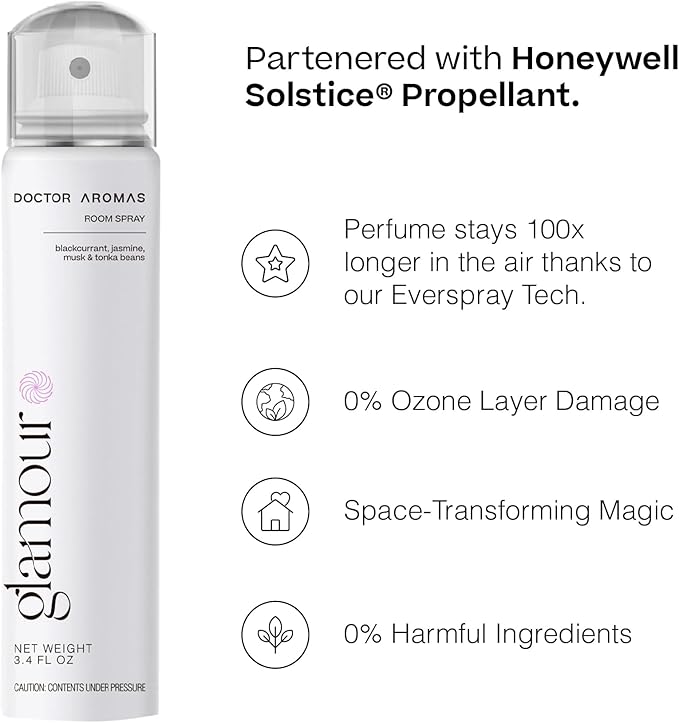 Doctor Aromas Room Spray Air Freshener Odor Eliminator - Elegant Scent for Home, Room or Bathroom, Décor and Fresh Air Fragrance Aromatherapy Gift (Glamour, Pack of 1)