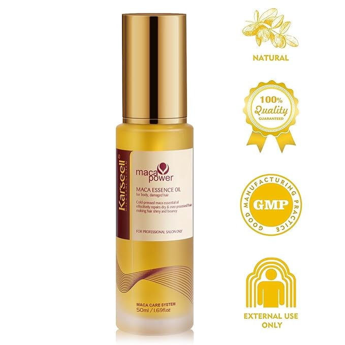 Karseell Collagen Hair Treatment Deep Repair Conditioning All Hair Types 16.90 oz 500ml + Argan Oil Hair Serum for Dry Damaged Hair 50ml