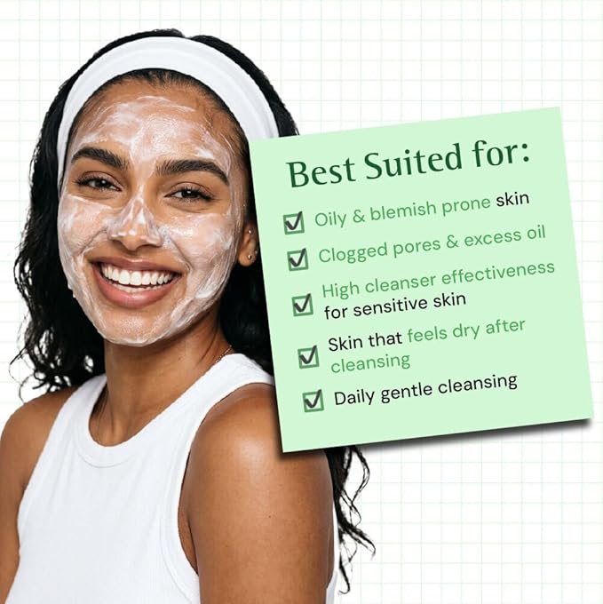 Tea Tree relief Foam Cleanser – Gentle Daily Face Wash for Acne-Prone & Sensitive Skin, Helps Soothe Redness and Hydrate, Formulated with Tea Tree and Cica, Korean Skin Care (5.07 fl oz)